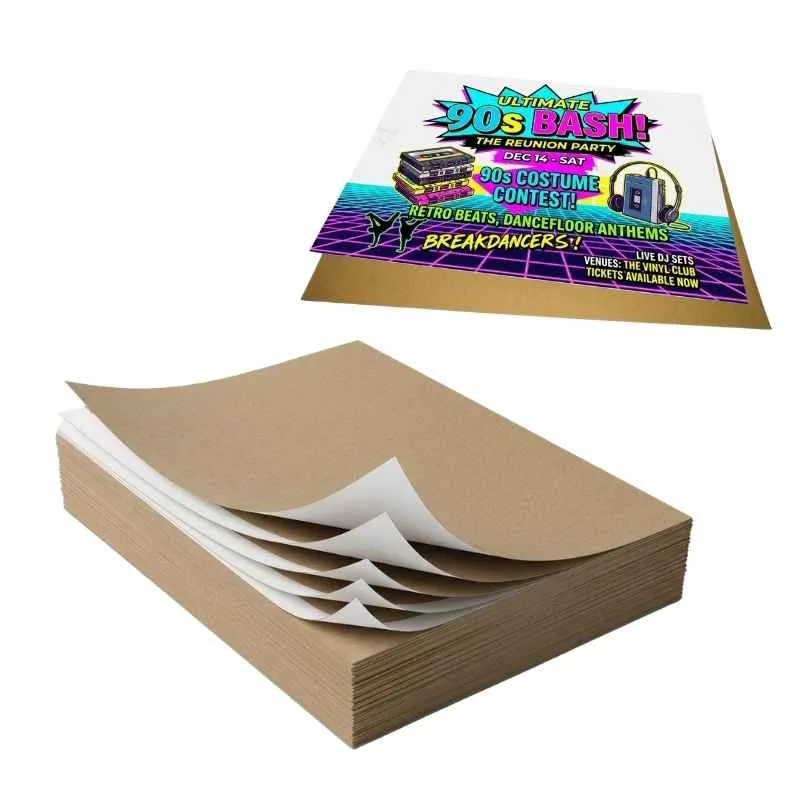 [IMPDU4/0210] Impresión Cartulina Dúplex Base Marrón 300 g A3+ 4/0