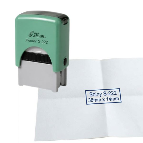 [SellCom01] Sello Completo SHINY S 222 SELLO AUTOMATICO 38x14mm VERDE PASTEL