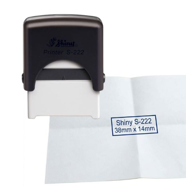[SellCom16] Sello Completo SHINY S 222 SELLO AUTOMATICO 38x14mm NEGRO