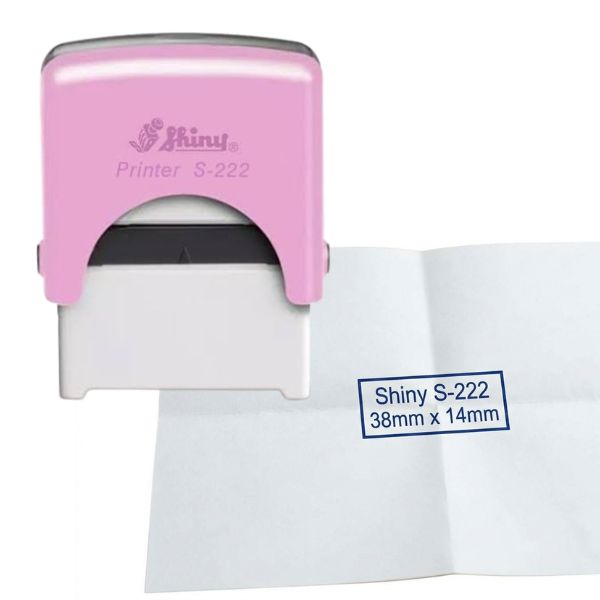 [SellCom19] Sello Completo SHINY S 222 SELLO AUTOMATICO 38x14mm ROSA PASTEL