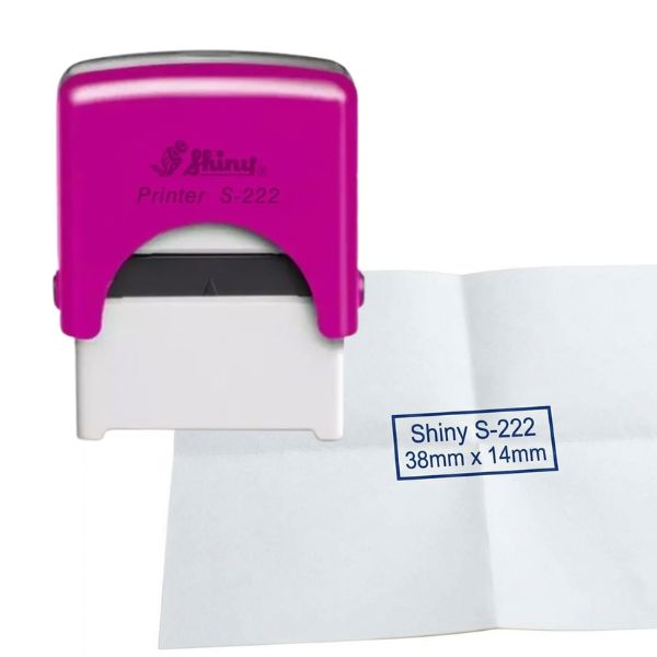 [SellCom20] Sello Completo SHINY S 222 SELLO AUTOMATICO 38x14mm FUCSIA