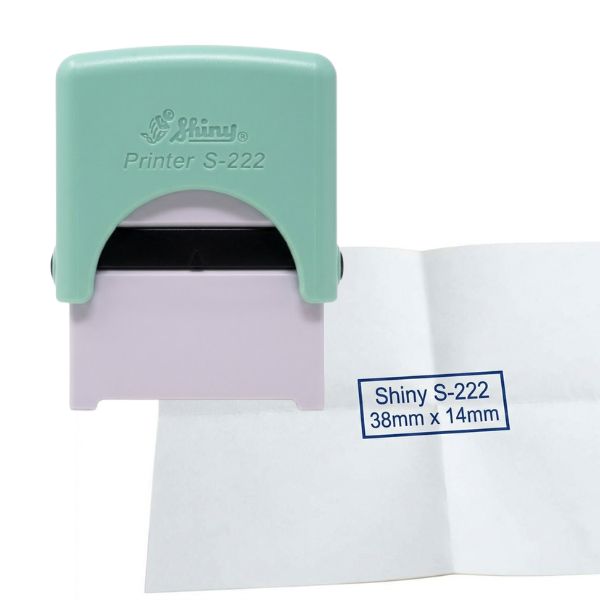 [SellCom21] Sello Completo SHINY S 222 SELLO AUTOMATICO 38x14mm TURQUESA PASTEL