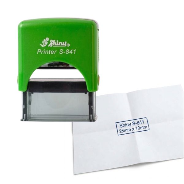[SellCom45] Sello Completo SHINY S 841 SELLO AUTOMATICO 26X10mm Verde Manzana