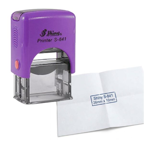 [SellCom46] Sello Completo SHINY S 841 SELLO AUTOMATICO 26X10mm Violeta