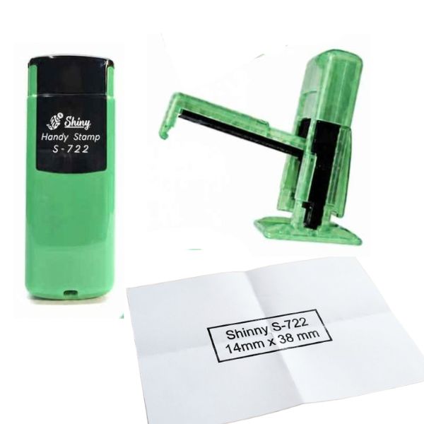 [SellCom60] Sello Completo SHINY S 722 SELLO POCKET DE BOLSILLO 38x14mm COLOR VERDE PASTEL