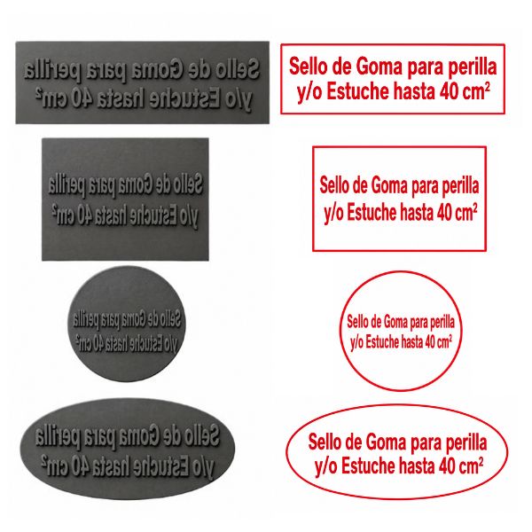 [SelGom04] Sello de Goma para perilla y/o Estuche hasta 40 cm²