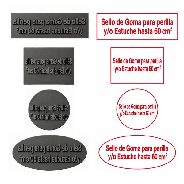 [SelGom06] Sello de Goma para perilla y/o Estuche hasta 60 cm²