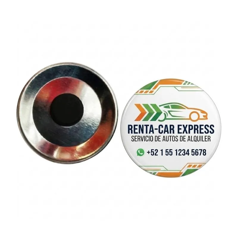 Boton Iman Armado con Impresion de  63 mm