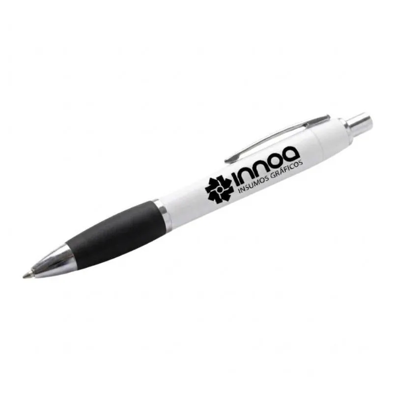 Boligrafo Grabado Laser K750 PLASTICO CUERPO BLANCO GRIP NEGRO