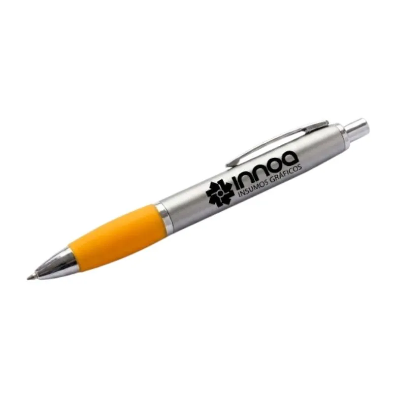 Boligrafo Grabado Laser K750 PLASTICO CUERPO COLOR METAL GRIP amarillo