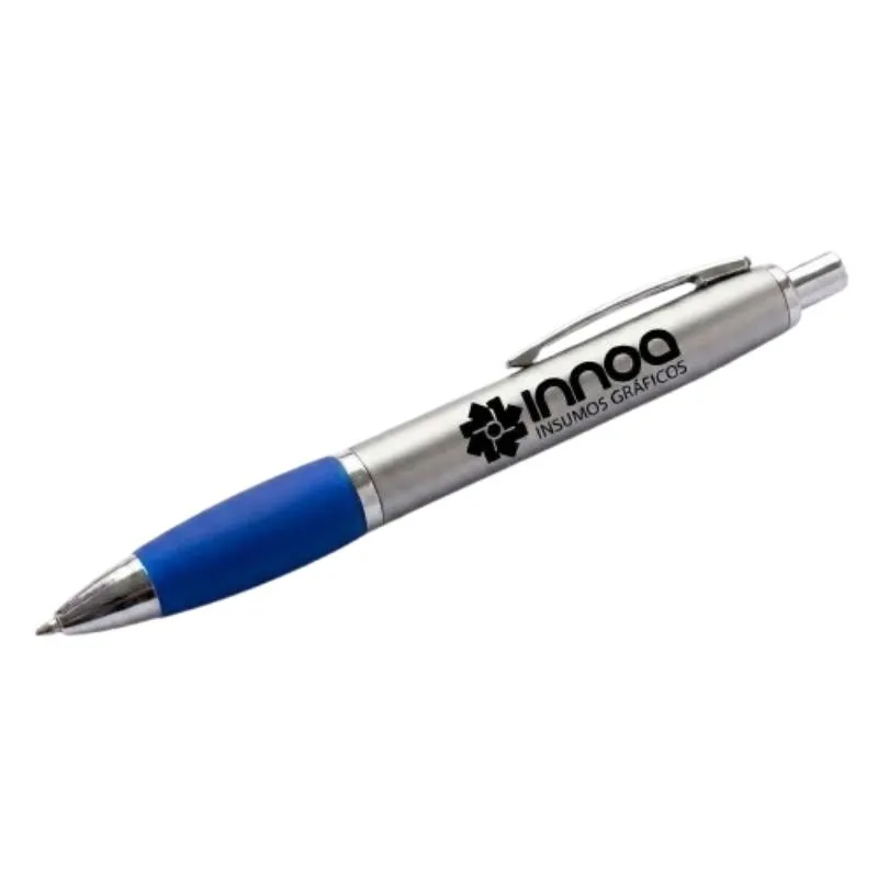 Boligrafo Grabado Laser K750 PLASTICO CUERPO COLOR METAL GRIP azul