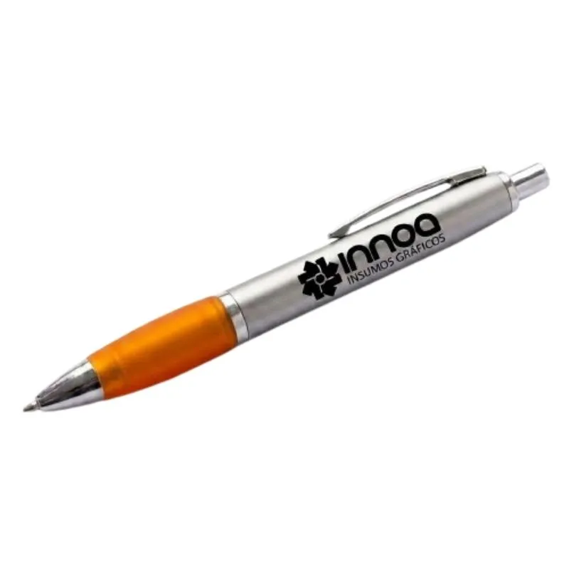 Boligrafo Grabado Laser K750 PLASTICO CUERPO COLOR METAL GRIP naranja