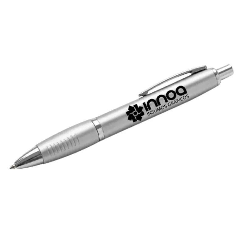 Boligrafo Grabado Laser K750 PLASTICO CUERPO COLOR METAL GRIP plata