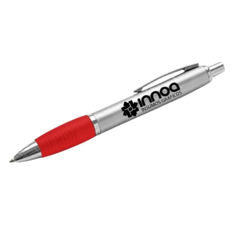Boligrafo Grabado Laser K750 PLASTICO CUERPO COLOR METAL GRIP rojo