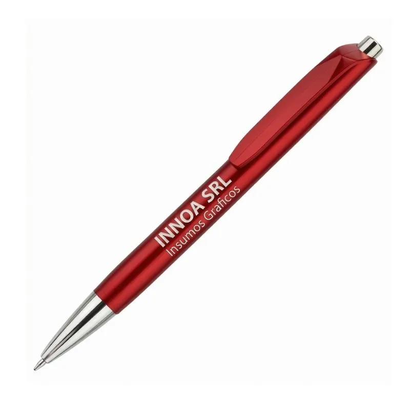 Boligrafo Impreso Full Color ECO CALIFORNIA Clip Rojo