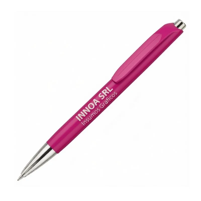 Boligrafo Impreso Full Color ECO CALIFORNIA Clip Rosa