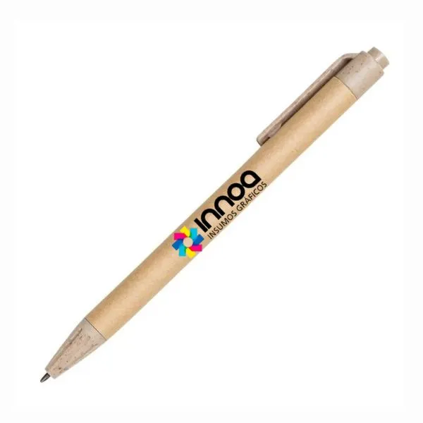 Boligrafo Impreso Full Color Eco Pen FRIENDLY Crudo Claro