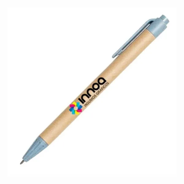 Boligrafo Impreso Full Color Eco Pen FRIENDLY Gris Claro
