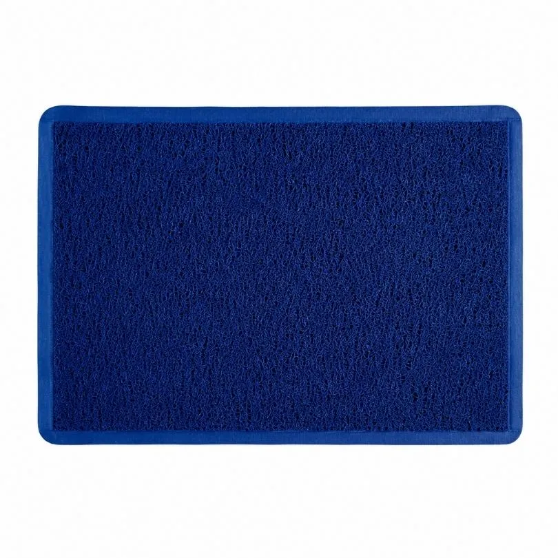 [6686] Alfombra Rulo Simil Felpudo AZUL  40 X 60 cm