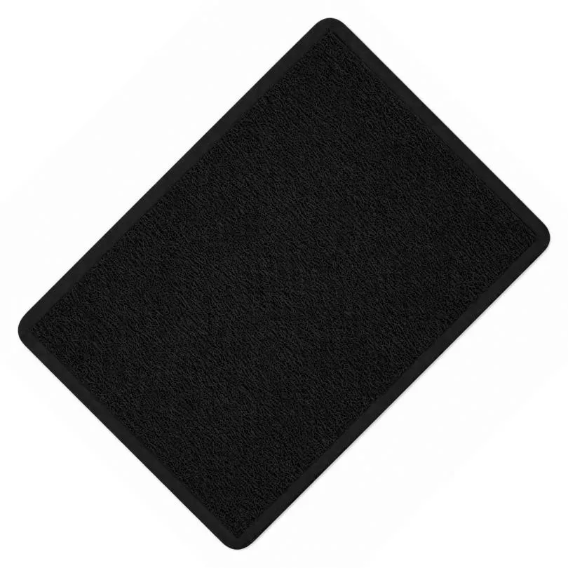 Alfombra Rulo Simil Felpudo NEGRA  60 x 90 cm
