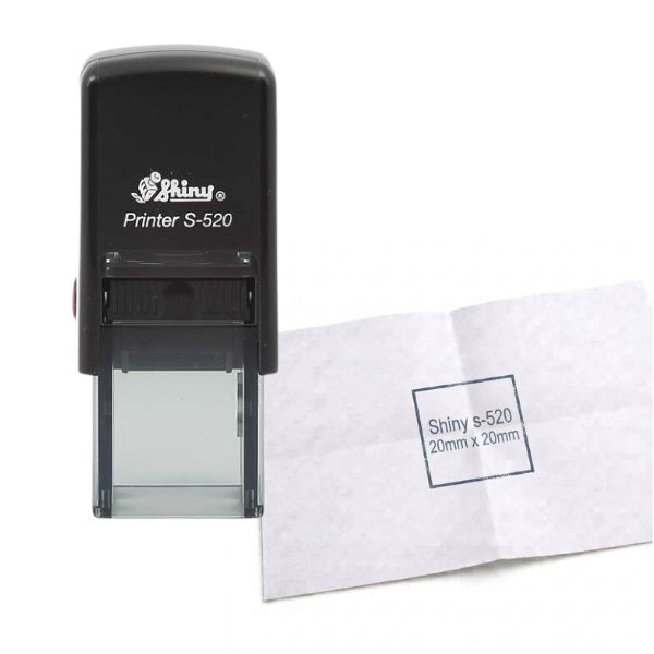 [6716] Sello Automatico SHINY S 520 20 x 20 mm Color NEGRO