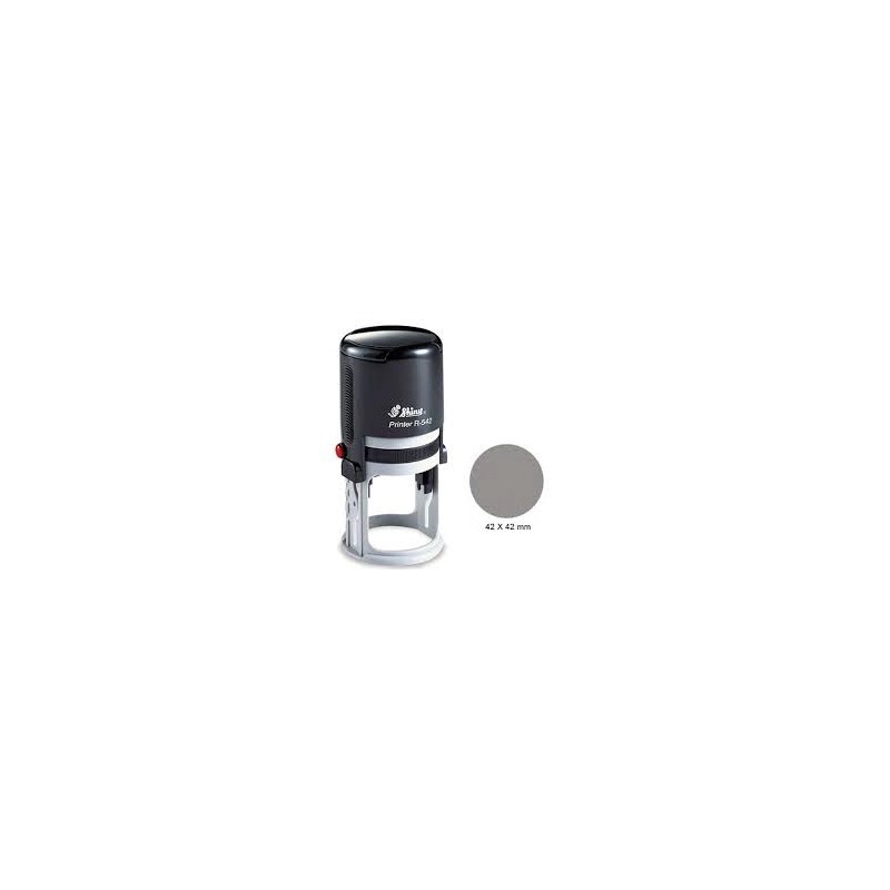 [6720] Sello Automatico SHINY R 542  Redondo Diametro 42 mm Color NEGRO