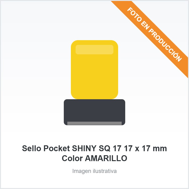 [6722] Sello Pocket SHINY SQ 17  17 x 17 mm Color AMARILLO