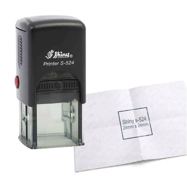 [SellCom72] Sello Completo SHINY S 524 SELLO AUTOMATICO 24 x 24 mm Color NEGRO