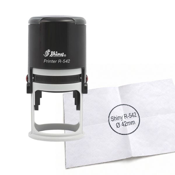 [SellCom82] Sello Completo SHINY R 542  SELLO AUTOMATICO Redondo Diametro 42 mm Color NEGRO