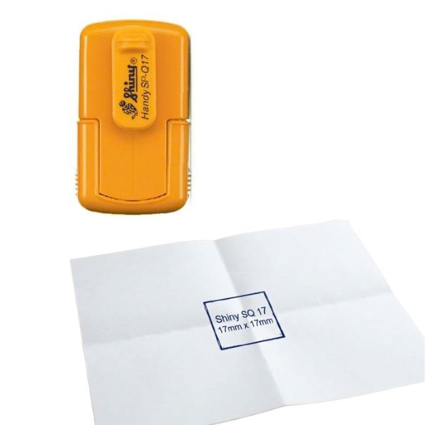 [SellCom84] Sello Completo SHINY SQ 17  Pocket de Bolsillo 17 x 17 mm Color AMARILLO
