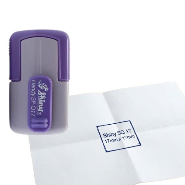 [SellCom90] Sello Completo SHINY SQ 17  Pocket de Bolsillo 17 x 17 mm Color VIOLETA