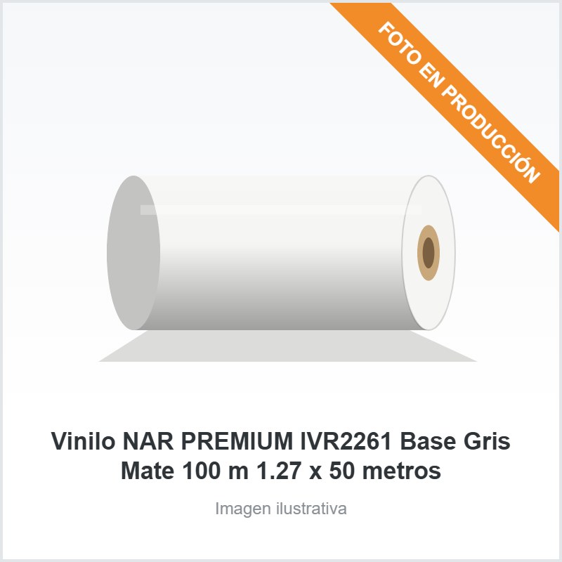 [6790] Vinilo NAR PREMIUM IVR2261 Base Gris Mate 100 m 1.27 x 50 metros