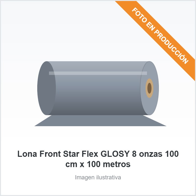 [6810] Lona Front Star Flex GLOSY 8 onzas 100 cm x 100 metros