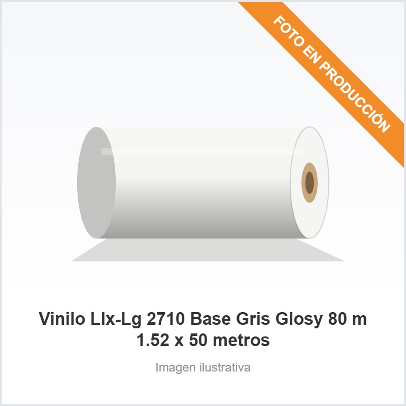 [6797] Vinilo Llx-Lg 2710 Base Gris Glosy 80 m 1.52 x 50 metros