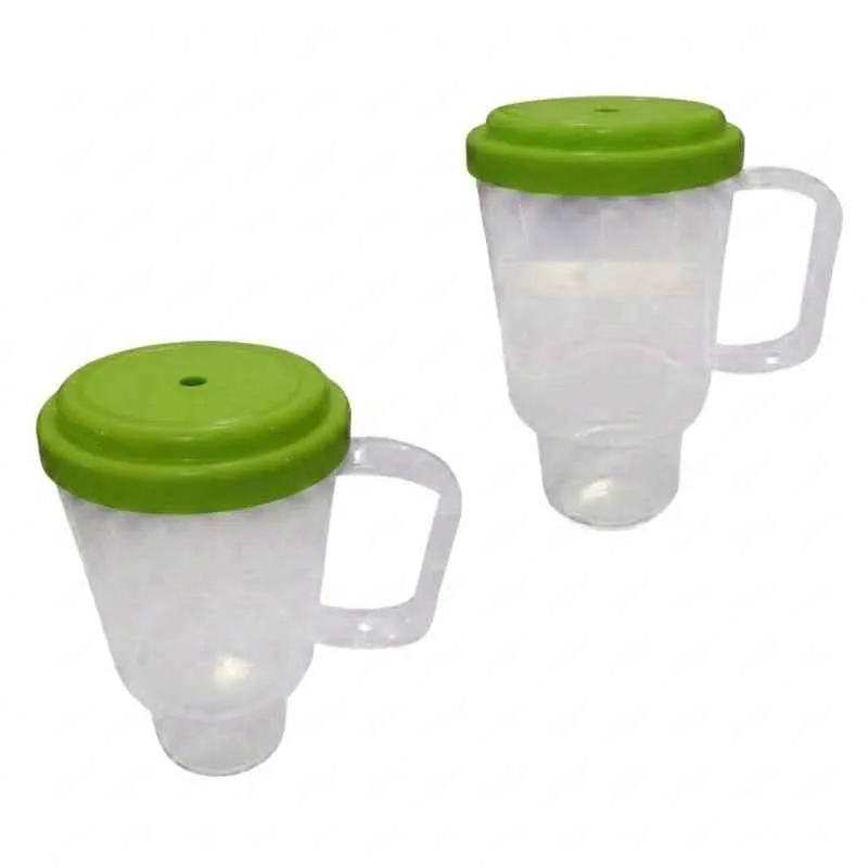 JARRO TRANSPARENTE CON TAPA 500 CC VERDE (SIN SORBETE)