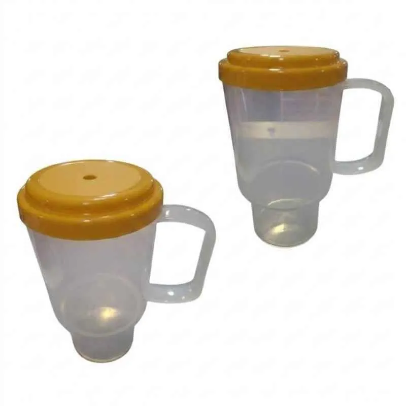 [6854] JARRO TRANSPARENTE CON TAPA 500 CC AMARILLO (SIN SORBETE)