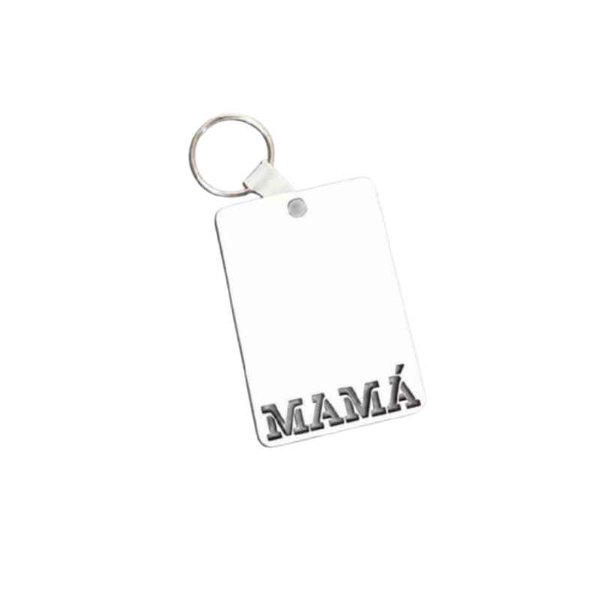 LLAVERO 4X6 MAMA MADERA CRISTAL MAS ARANDELA LLAVERO