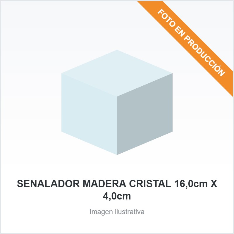 [2828] SENALADOR MADERA CRISTAL 16,0cm X 4,0cm