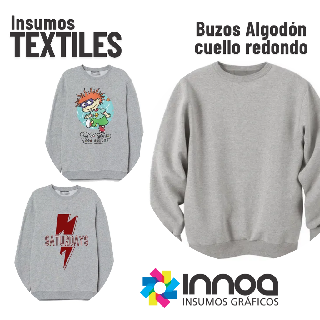 Buzo CUELLO REDONDO Frizado Sublimable
